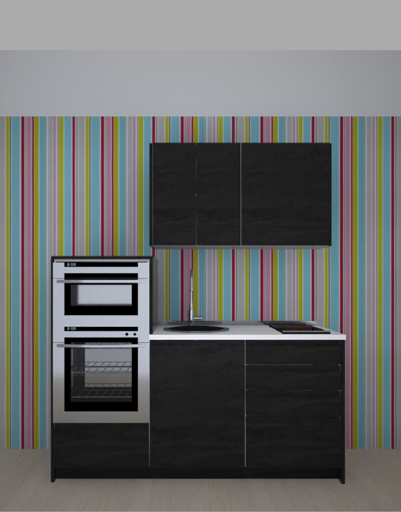 STONE SEMICOLUMNA HORNO MICRO CAJONERA B 184 + A 124. ALTURA DE 220. HERA NEOLA.COLOR