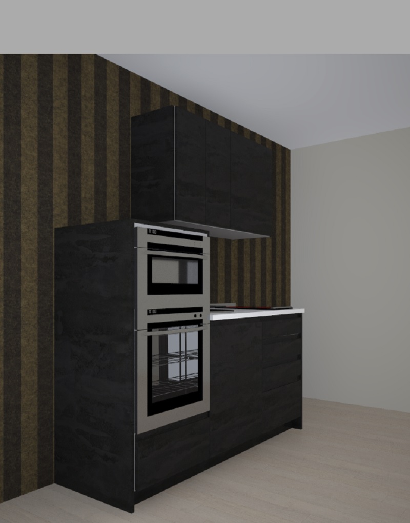 STONE SEMICOLUMNA HORNO MICRO CAJONERA B 184 + A 124. ALTURA DE 220. HERA NEOLA.L.2