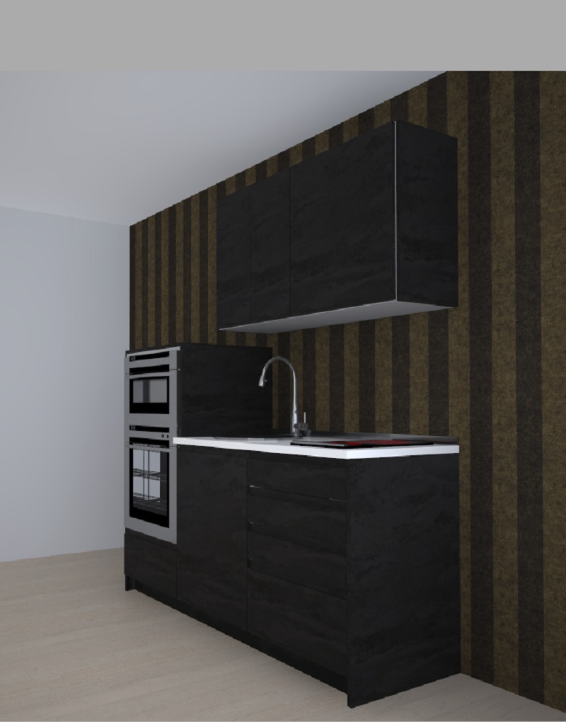 STONE SEMICOLUMNA HORNO MICRO CAJONERA B 184 + A 124. ALTURA DE 220. HERA NEOLA.L