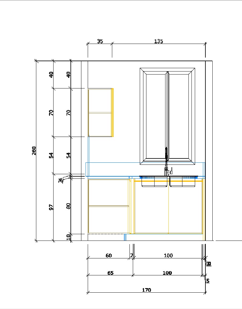 URBAN COMP. L. TUBO B 409 + A 225 + B 170 ALTURA 240 CACAO Y BLANCO COTA 2