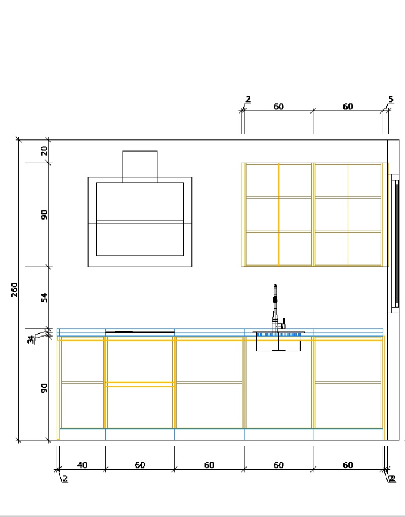 URBAN COMP. PARALELO B 284 + A 124 + BCOL 244. ALTURA 240. BLANCO 4 COTA 1