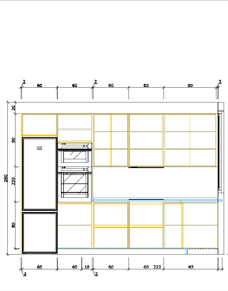 URBAN COMP. U. BCOL 337 +A 225 + B 197 PENINSULA 225X60. ALTURA 240. CAPUCHINO COTA 2