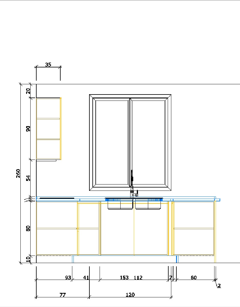 URBAN COMP. U. BCOL 337 +A 225 + B 197 PENINSULA 225X60. ALTURA 240. CAPUCHINO COTA