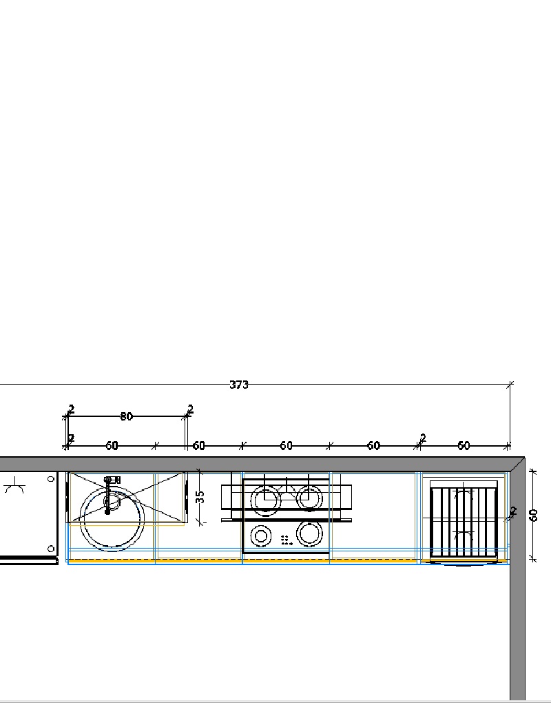 URBAN FRENTE BAJOS 304 + ALTOS 84 SEMICOLUMNA. ALTURA 195. ALTO 45. PLANTA