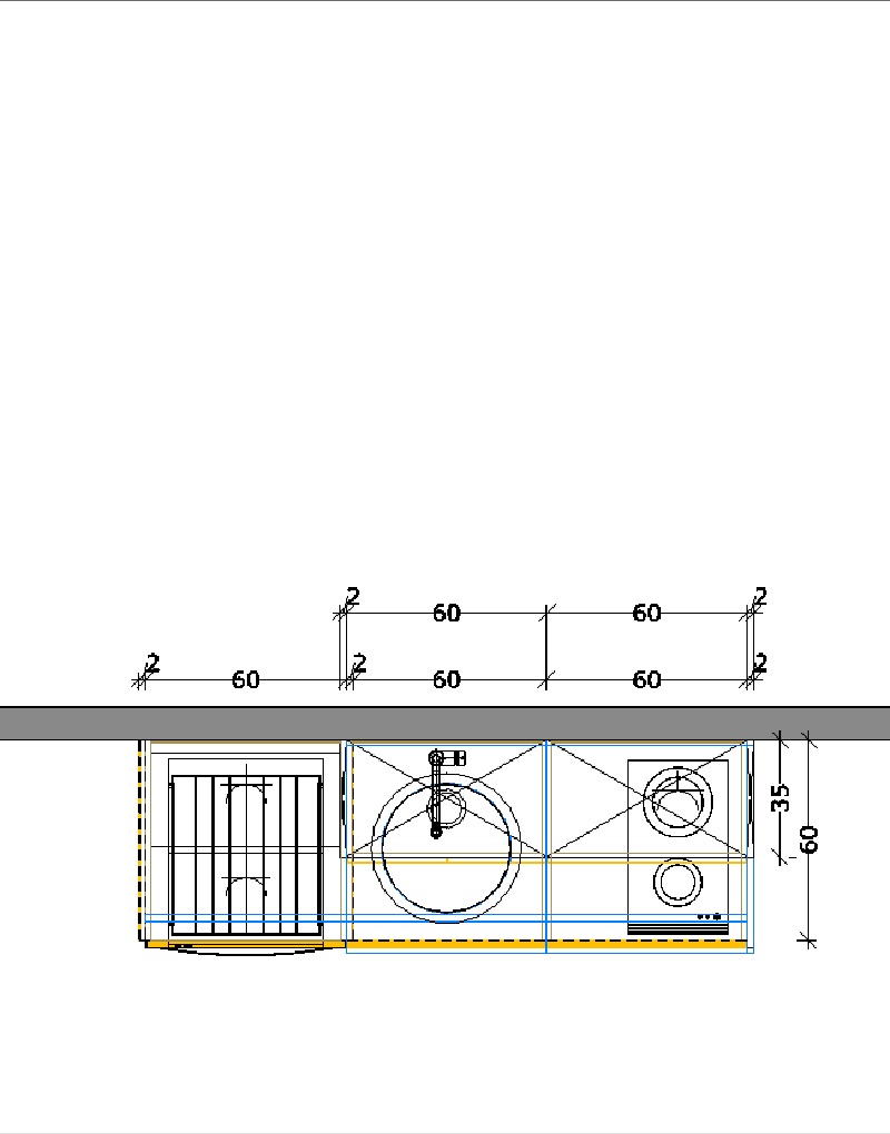 URBAN SEMICOLUMNA HORNO MICRO CAJONERA B 184 + A 124. ALTURA DE 220. ALTOS DE 70. PLANTA